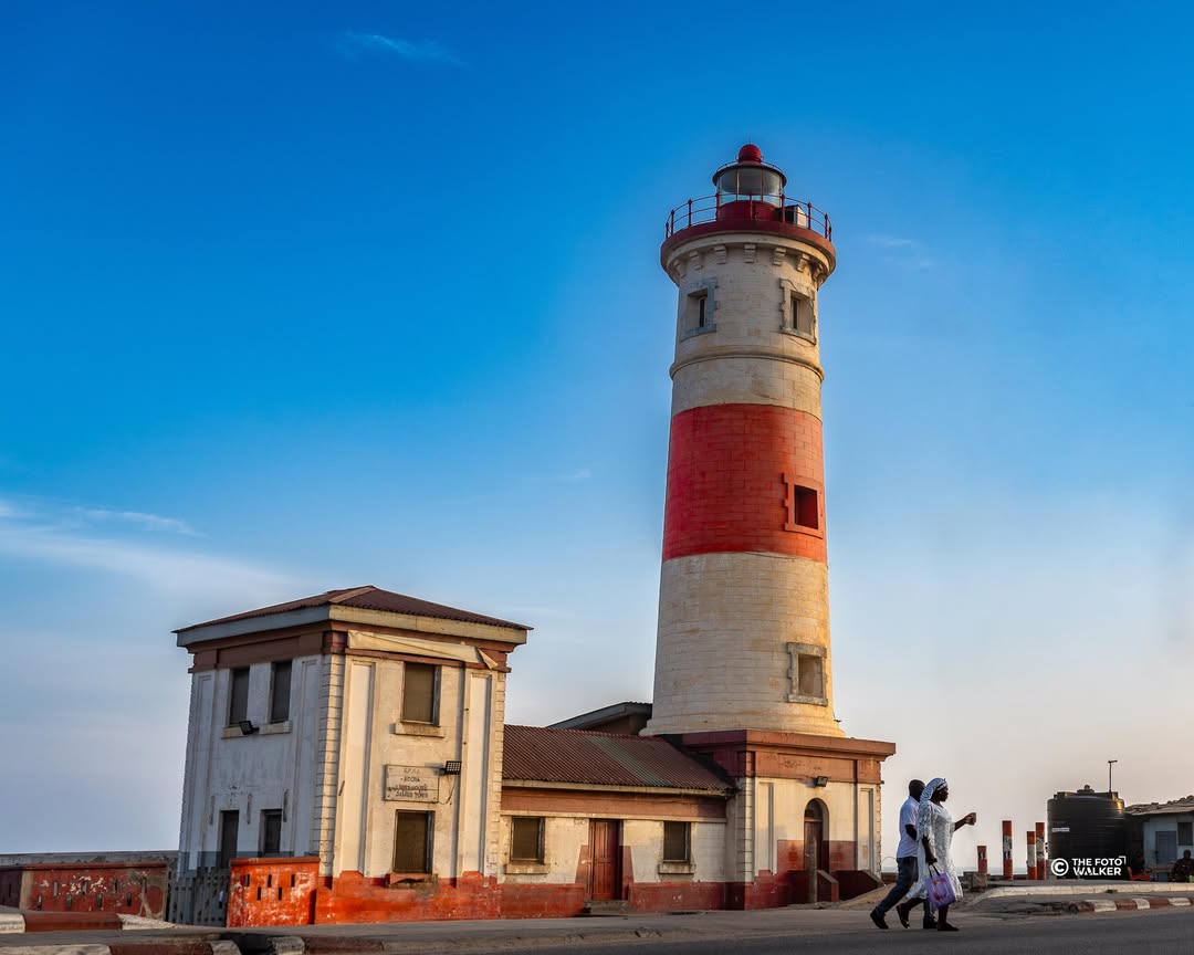 The Jamestown lighthouse rising over Accra's old town