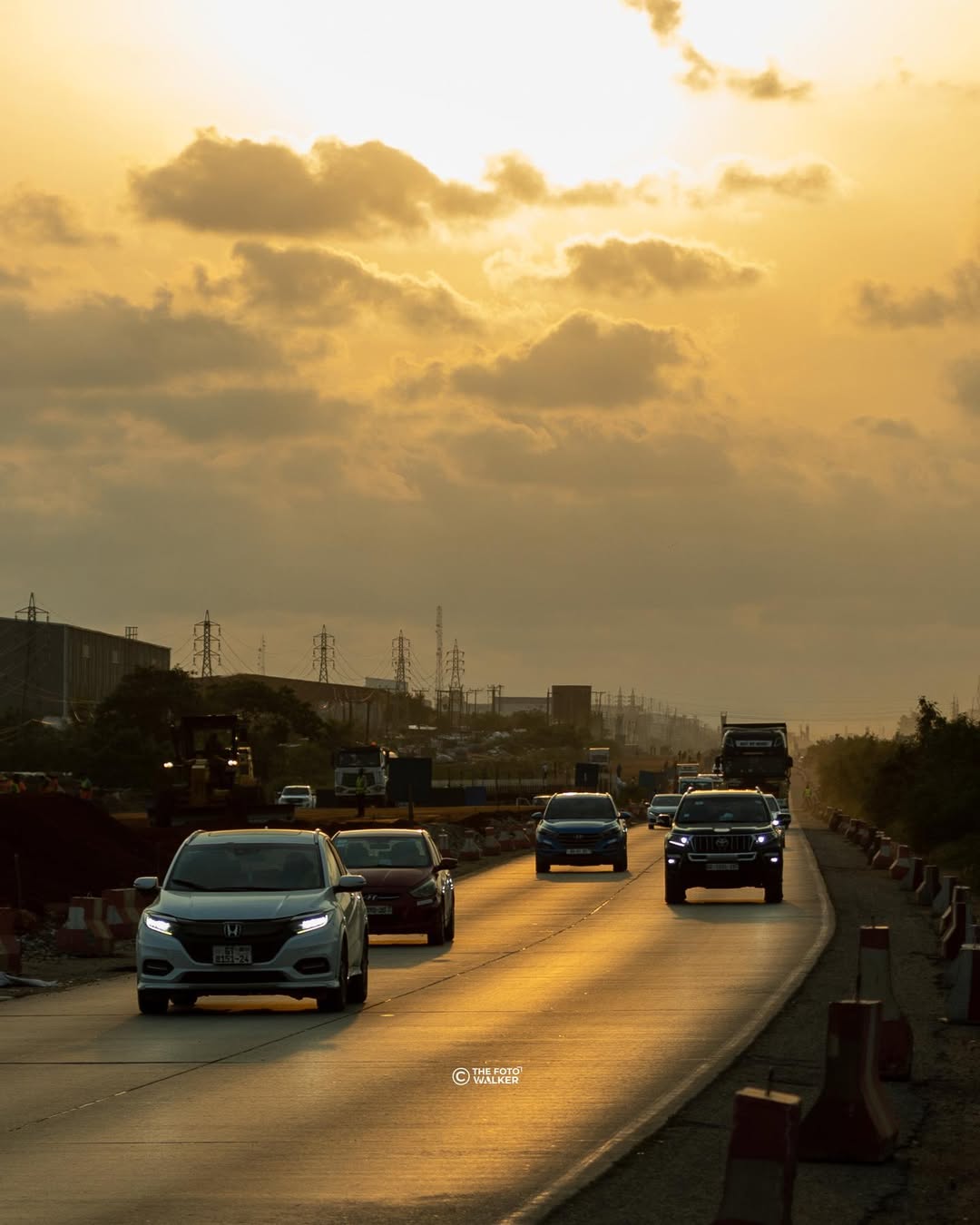 A trotro on the Tema Motorway in Accra